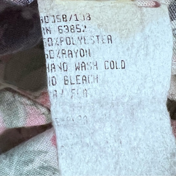 VINTAGE 80s cottage floral midi dress‎ short puff sleeve eyelet lace collar - Picture 11 of 15